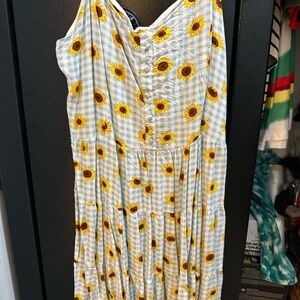 Derek Heart Blue and White Spaghetti Strap Sundress